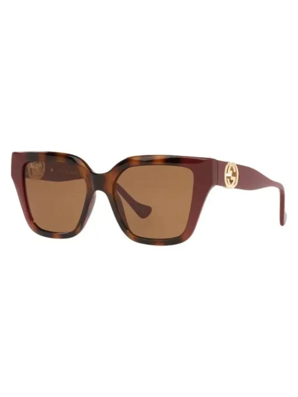 NEW GG1023S 003 GUCCI SUNGLASSES, HAVANA/BURGUNDY WOMEN EYEWEAR